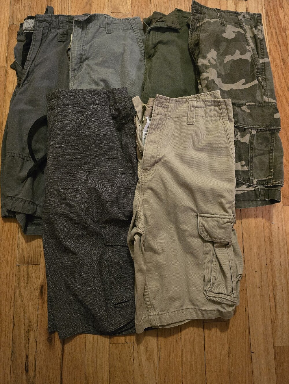 Mixed Men's Cargo & Utility Shorts Bundle - Olive, Khaki, Camo